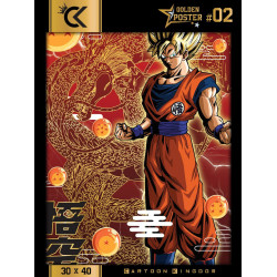 Cartoon kingdom Dragon Ball Z dragon ball super golden poster super saiyan son goku - golden poster / poster 3dCKGPDBS02B.jpeg37