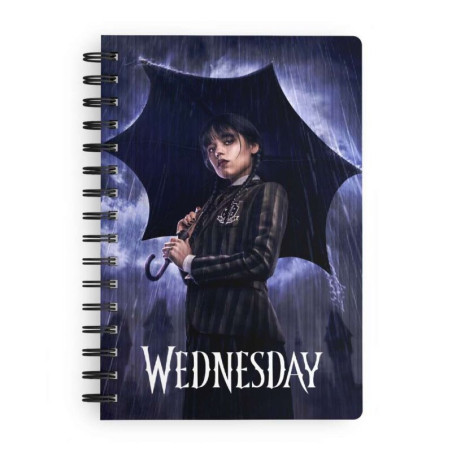 Sd toys Mercredi / Wednesday cahier a5 3d effect rain - cahier - carnetSD25961.jpg8435450259616