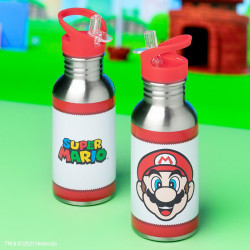 SUPER MARIO - Mario - Bouteille d'eau en métal avec Paille 480mlFIGPP8022NN_3.jpg5055964767570