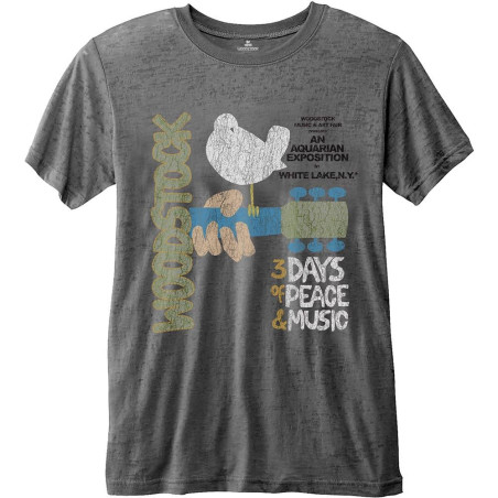 WOODSTOCK - T-Shirt BurnOut - Classic Vintage Poster (XL)FIGWOODTS01BOMC_2.jpg5055979957041