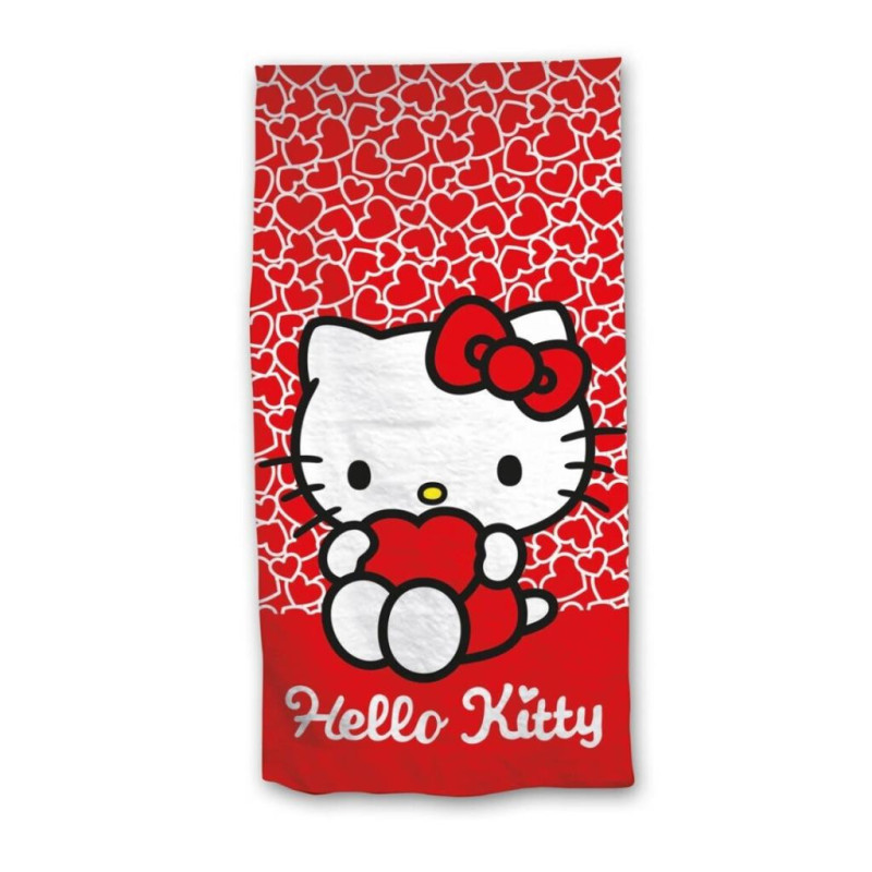 HELLO KITTY - Coeur - Serviette de Plage 70x140cmFIGAYM035HKBTM_1.jpg5407010077896