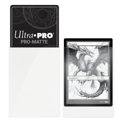 Ultrapro ultrapro deck protector sleeves pro-matte blanc paquet 100pcs - protection carte - préco avril 2025UP84513B.jpg00744278