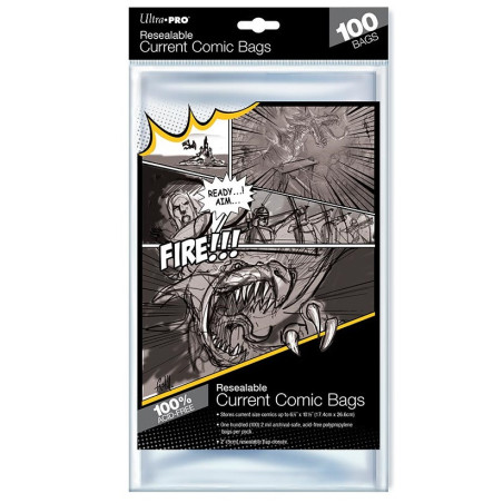 Ultrapro comics bags current refermable pack de 100 - protection carteUP82225.jpg0074427822255