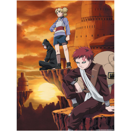 Kettei art naruto metal plate poster metal classix 30x40cm fratrie des sables - poster metal / metal plate - préco mars 2025KT21