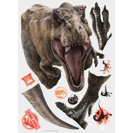 Roommates jurassic world stickers muraux moyens et grands fallen kingdom t-rex 66x116cm - sticker mural geantRMK3797SLM.jpg00348