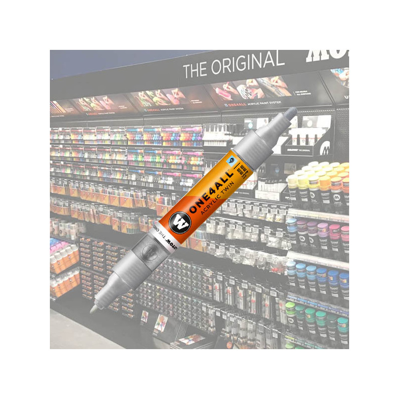 Molotow molotow acrylic marker one4all twin 1,5/4mm 227 metallic silver / argent metal - peinture - préco mars 2025MW227505.jpg4