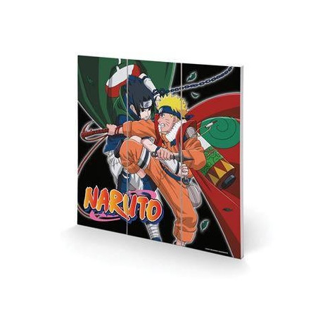 NARUTO - Training to Surpass the Other - Impression sur bois 30X30cmFIGSQ14069P_1.jpeg5050574055192