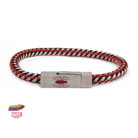MARVEL - Stainless Steel & Woven Leather Spider-Man BraceletFIGSPMNMSHBR01_2.jpg634746784544