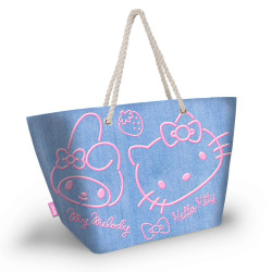 HELLO KITTY & MELODY - Denim - Sac de Plage '52x37x17cm'FIGKM08661_1.jpg8445118086614
