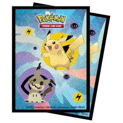 Protection carte ultrapro pokemon deck protector sleeves pikachu & mimiku paquet de 65pcsUP16110.jpg0074427161101
