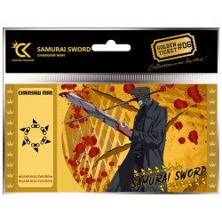 Golden ticket cartoon kingdom chainsaw man samurai sword x5CKCSM06.jpg3760375867505