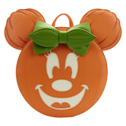 Sac à dos loungefly disney glow face minnie pumpkinLFWDBK2562.jpg0671803426115