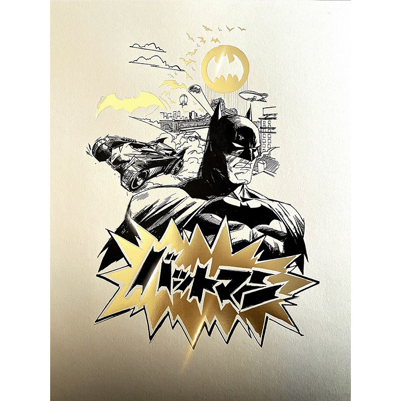 Poster letterpress arteonn dc artprint batman japan or 30x40cm - préco mai 2025ART46111.gif3760385461113