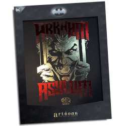 Poster letterpress arteonn dc artprint batman joker arkham asylum or 30x40cm - préco mai 2025ART46112B.png3760385461120