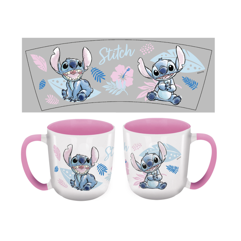 STITCH - Watercolor Rose - Mug Elite Intérieur Coloré - 384mlFIGSTOR56096416_1.png8412497964161