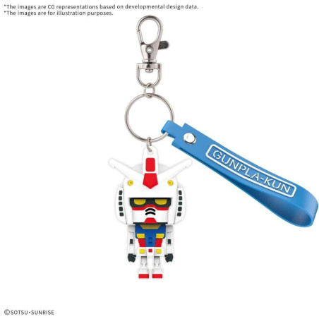 GUNDAM - GUNPLA-KUN - 3D Rubber Mascot KeychainFIGMK68384_1.jpg4573102683847