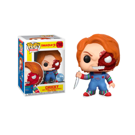 CHUCKY - POP Movies NÂ° 798 - Chucky Half (BD)FIGFUN43032_1.png889698430326