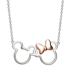 MICKEY & MINNIE - Collier en Laiton Plaqué Argent & Rose DoréFIGNF00287TL18PH_2.jpg887746807533