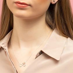 MICKEY & MINNIE - Collier en Laiton Plaqué Argent & Rose DoréFIGNF00287TL18PH_3.jpg887746807533