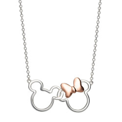 MICKEY & MINNIE - Collier en Laiton Plaqué Argent & Rose DoréFIGNF00287TL18PH_4.jpg887746807533