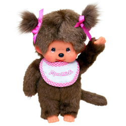 MONCHHICHI - Fille Bavoir Rose & Blanc - Peluche 20cmFIGBJ25555_1.png3296580255559