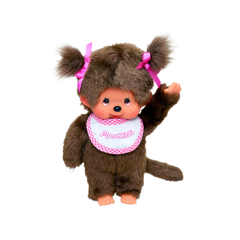 MONCHHICHI - Fille Bavoir Rose & Blanc - Peluche 20cmFIGBJ25555_1.png3296580255559