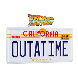 RETOUR VERS LE FUTUR - Plaque Minéralogique 'Outatime' - Réplique 1/1FIGDOCO95128_1.jpg8437017951285
