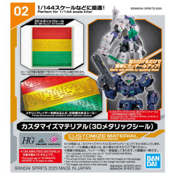Accessoire bandai hobby gundam gunpla 30mm 3d metallic stickers rouge jaune vertBANMK65018.jpg4573102650184