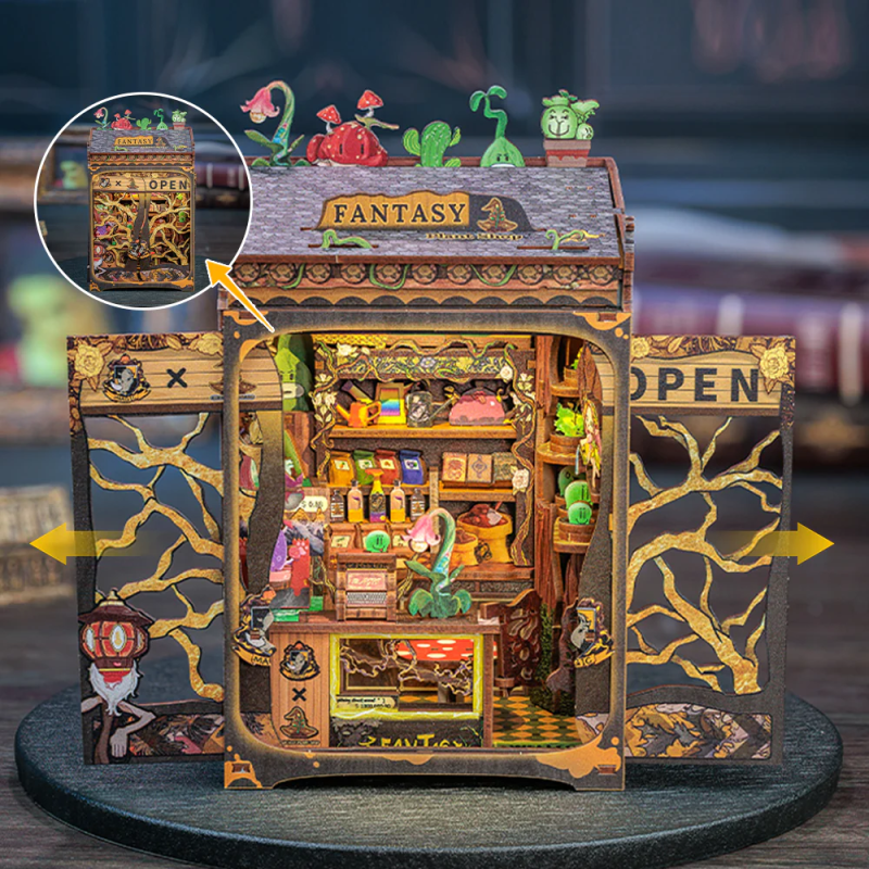 MINIATURE HOUSE -DIY-Magasin de Plantes Féériques -146pc+Eclairage LEDMODCWGA203_1.png3700913037069