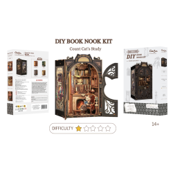 BOOK NOOK KIT - DIY - Le Cabinet du Comte Cat - 108pc + Eclairage LEDMODCSD03_2.png3700913037021