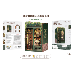 BOOK NOOK KIT - DIY - Librairie du Hibou - 139pc + Eclairage LEDMODCSD02_2.png3700913037014