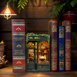 BOOK NOOK KIT - DIY - Librairie du Hibou - 139pc + Eclairage LEDMODCSD02_3.png3700913037014