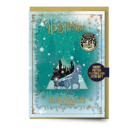 HARRY POTTER - Poudlard sous la Neige - Carte de Voeux avec Pin'sHPGC0511_1.jpg5055583460234