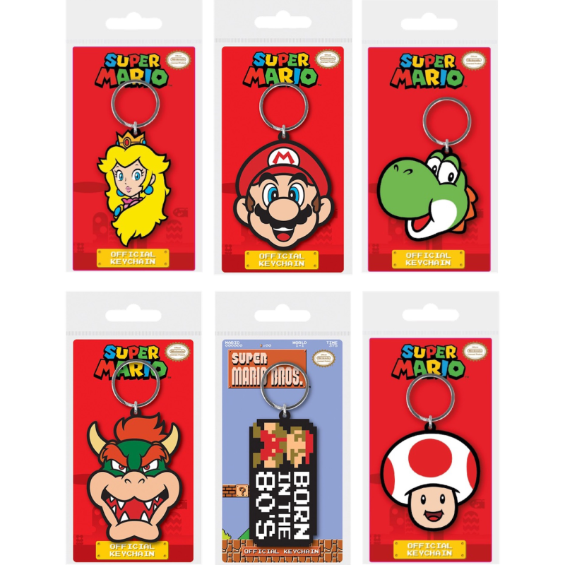 SUPER MARIO - Set de 12 Porte-clés en Caoutchou - 6 Assortiments76010646_1.png5052237106463