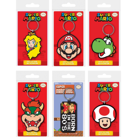SUPER MARIO - Set de 12 Porte-clés en Caoutchou - 6 Assortiments76010646_1.png5052237106463