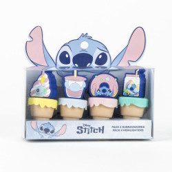 STITCH - Pack de 4 mini Surligneurs "food"FIG2700002034_1.jpg8445484577464
