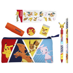 POKEMON - Set de Papeterie avec une Trousse Triple & Stickers - 7pcFIGGS2031PK_1.jpg8426842116013