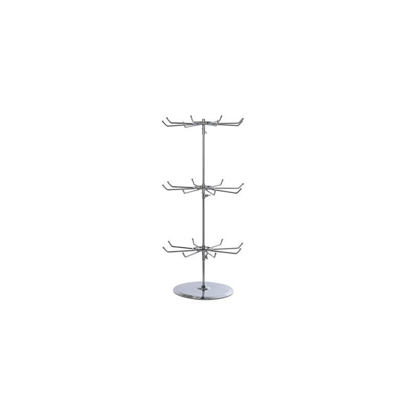 Id9 présentoir métal pour porte clé 3 étages 58cm - presentoir - vitrinePRESPC.jpg3701030492533