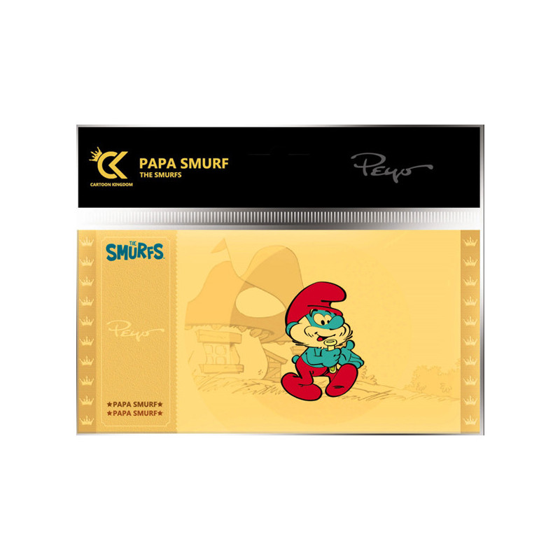 Cartoon kingdom schtroumpfs golden ticket col.1 grand schtroumpf lot x10 - golden ticketCKTS01BB.jpg3760375860094